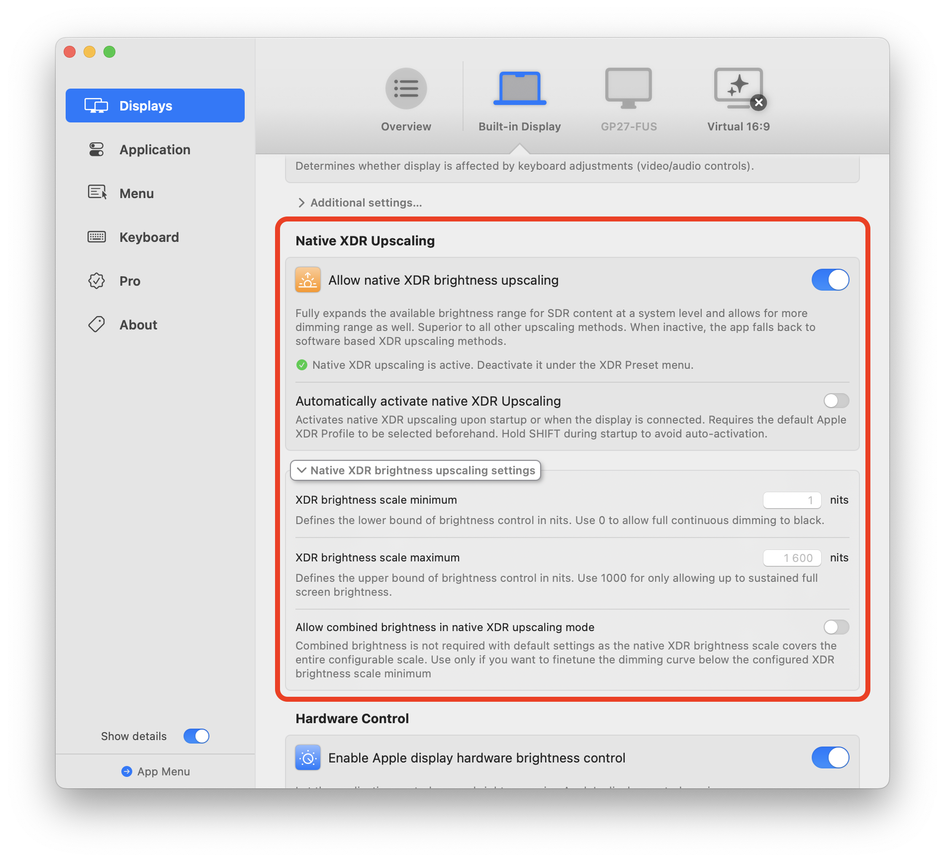 XDR 自動啟動設定